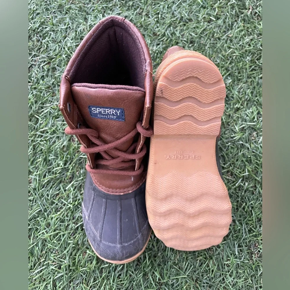 Sperry Top Sider Tan/Blue Port Boot Sz(13)